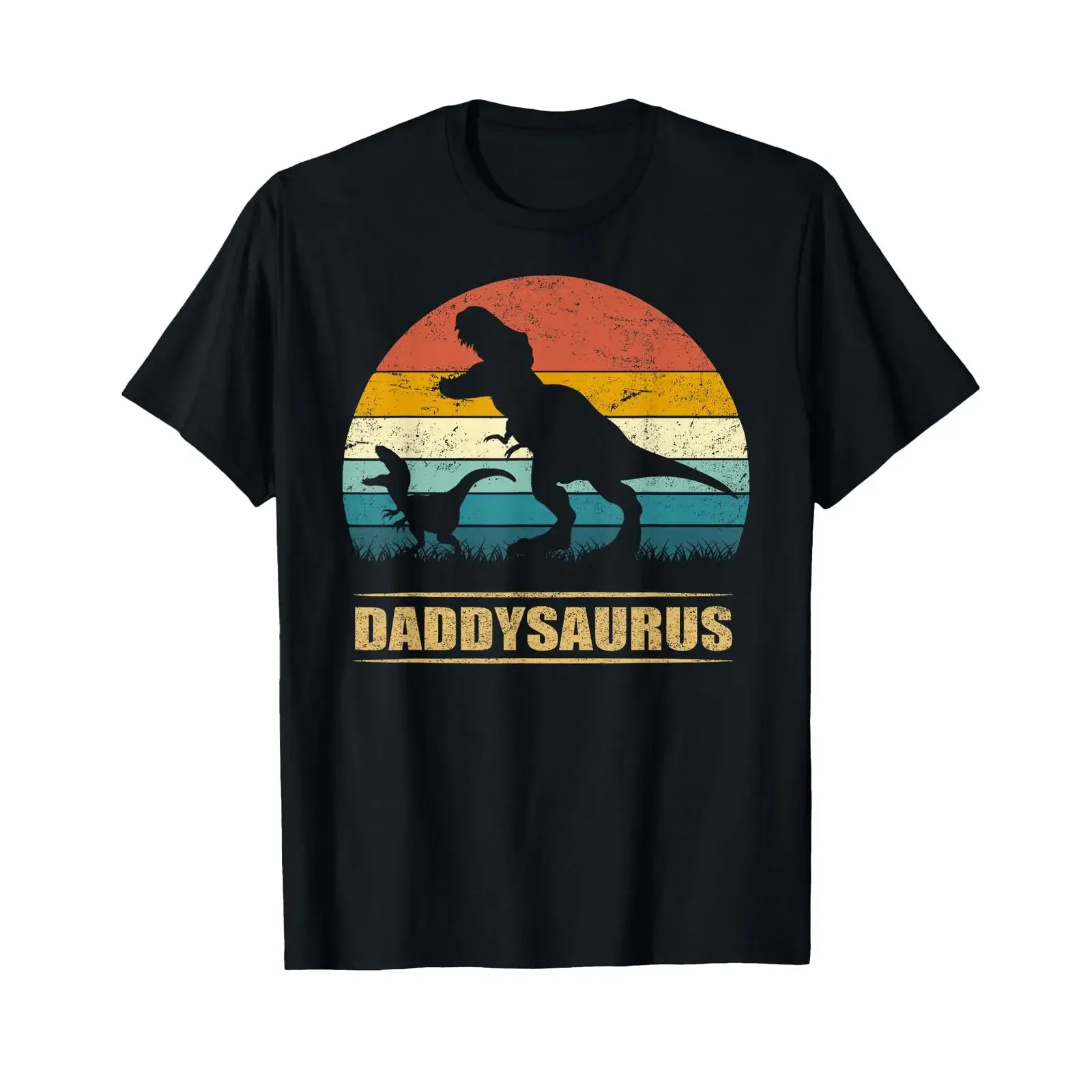 Daddysaurus T Rex Dinosaur Daddy Saurus Dad Shirt vintage Washed homme Soft Breathable Slightly Casual streetwear