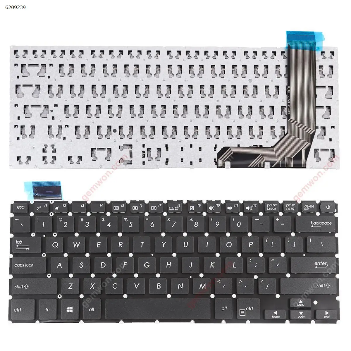 

US Laptop Keyboard for ASUS X407 X407M X407MA X407UBR X407UA X407UB A407 Black without Frame