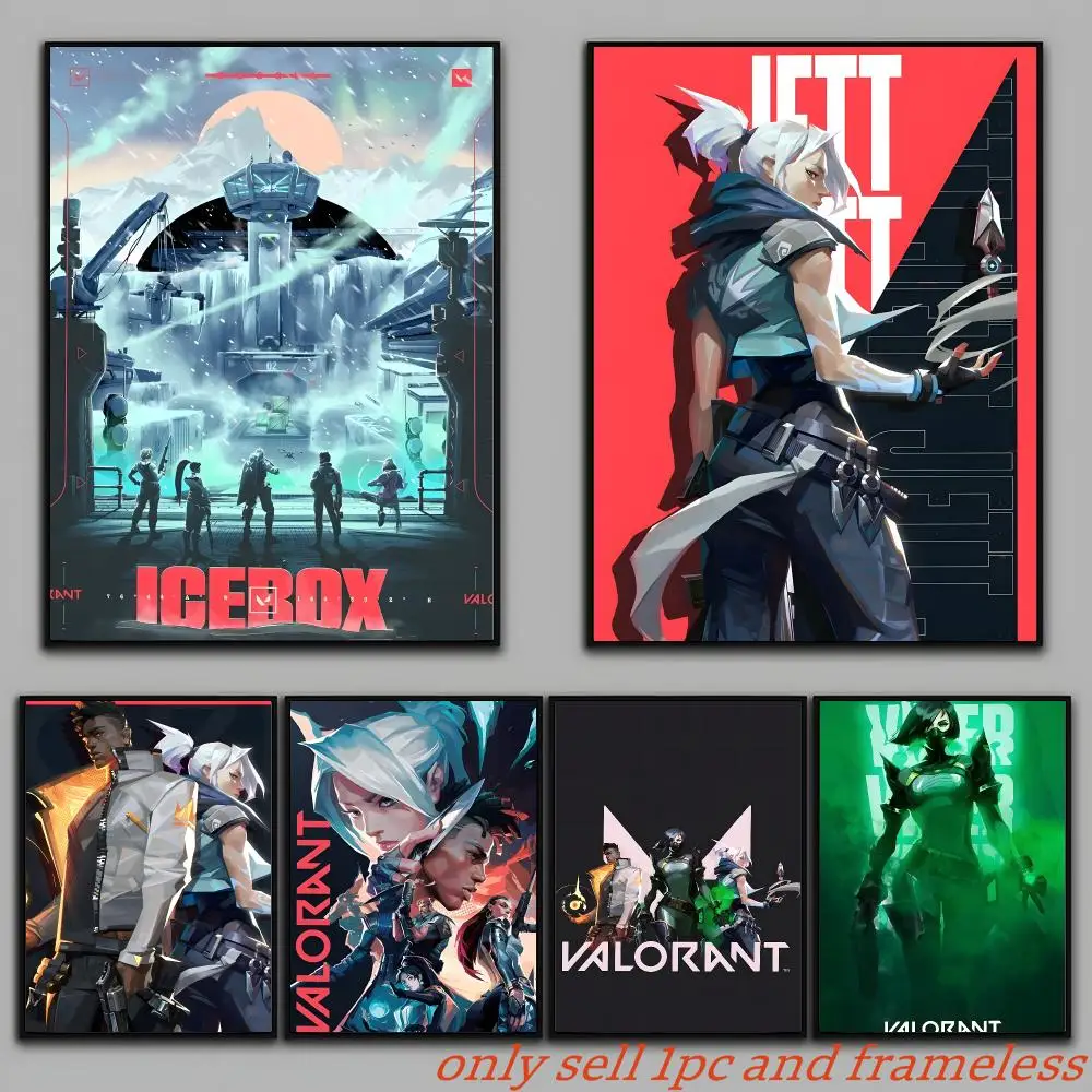 Popular Competitive Games VALORANT-V Poster Painting Prints Wall Art Picture Film Room Home Bar Cafe Decor Home  Mural
