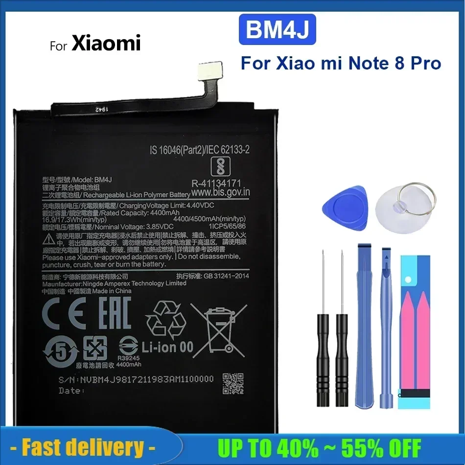 Battery For Xiaomi Red Mi BM4J 4500mAh For Xiao Mi Redmi Note 8 Pro / Note8 Pro