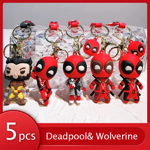 Deadpool & Wolverine Deadpool 3 키체인 펜던트 피규어 인형 장난감, 멋진 영화 인형 장난감 모델 피규어 장식, 어린이 생일 선물 