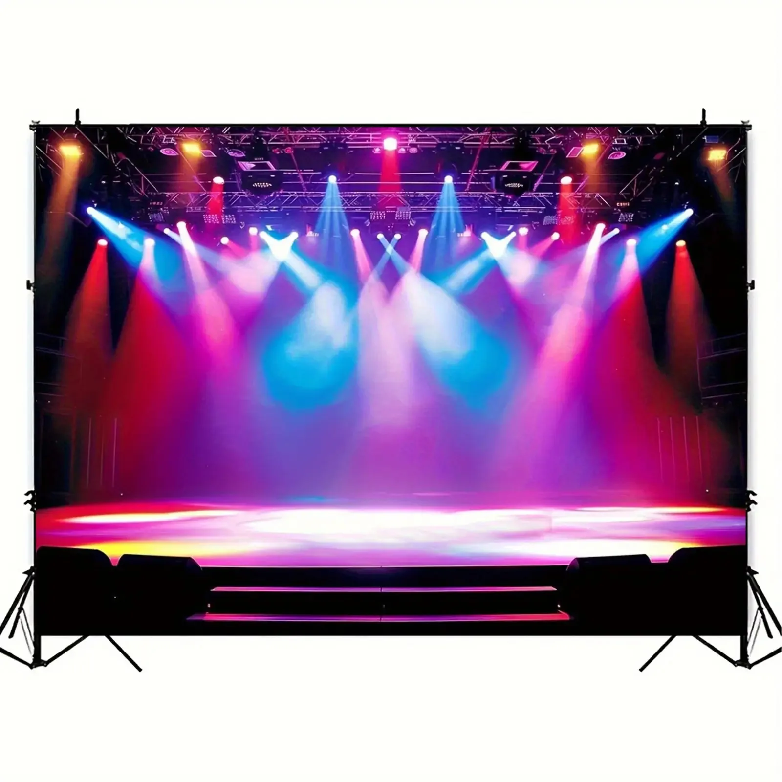 2D-Flachoberfläche, einteiliger Polyester-Bühnenhintergrund für Scheinwerfer – geeignet für Konzerte und Live-Events – Detail 5