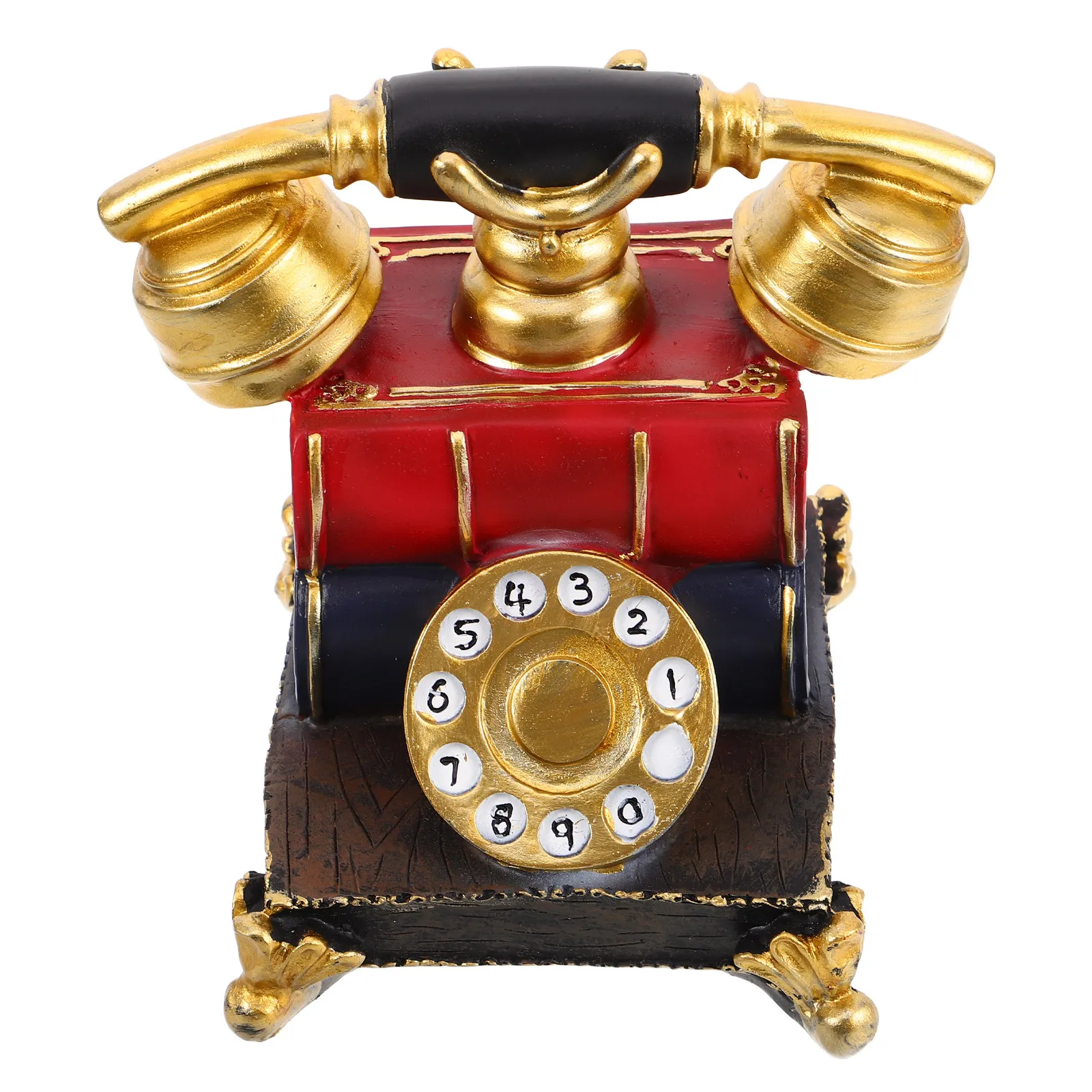 Retro Rotary Phone Vintage Telephone Home Office Desk Decor Decorative Phone Display for Cafe Restaurant Telephone Prop view 3
