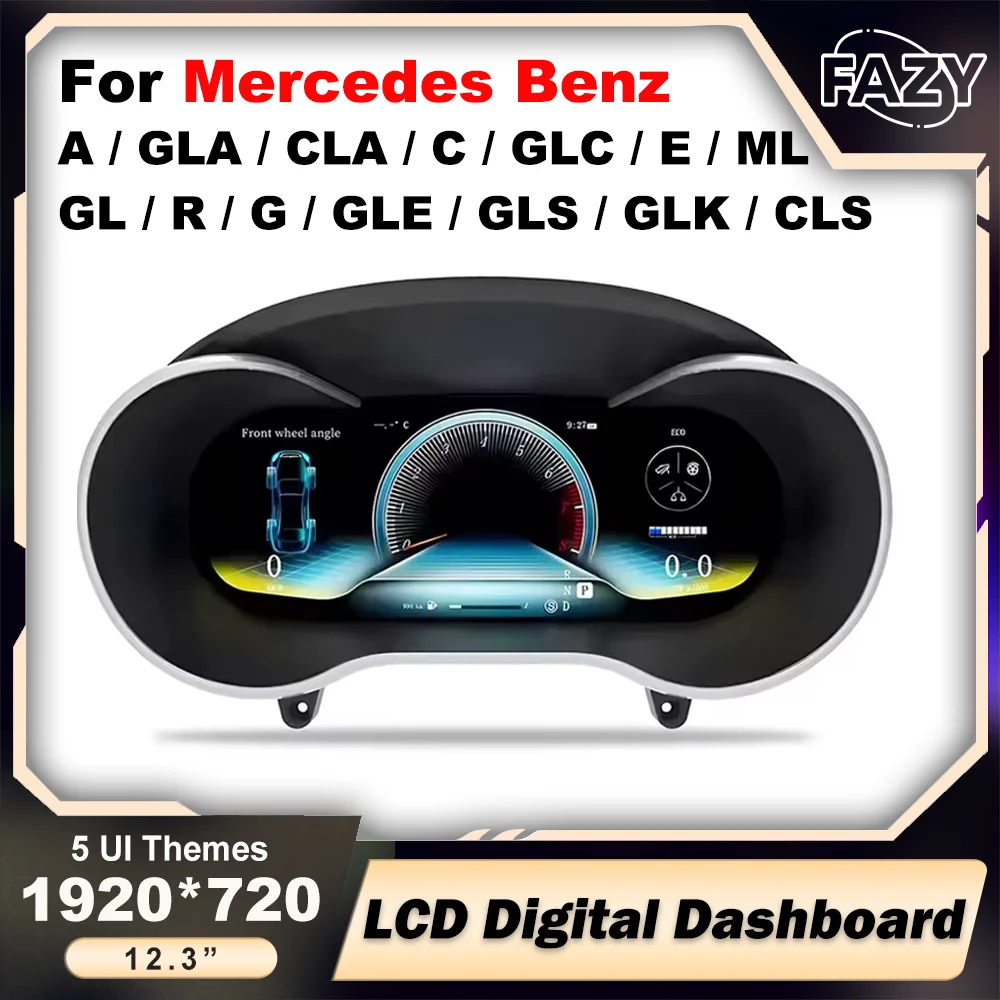 

ЖК-дисплей приборной панели для Mercedes Benz W176 W204 W205 W212 A GLA CLA C GLC E ML GL Class Автомобильный спидометр Цифровой приборный кластер