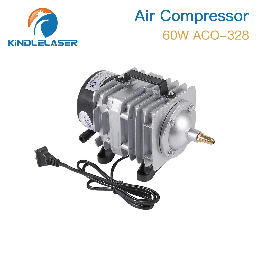 KINDLELASER ACO-328 60W Air Compressor Electrical Magnetic Air Pump for CO2 Laser Engraving Cutting Machine