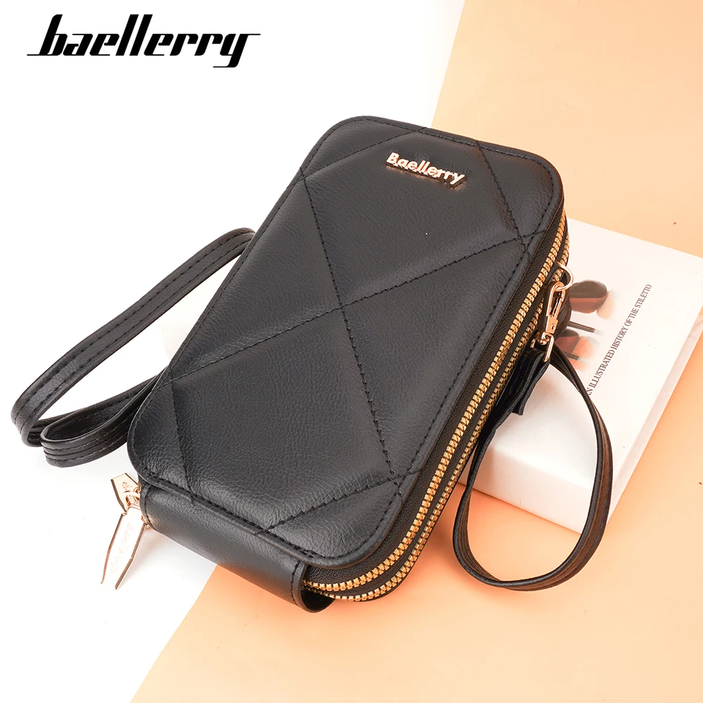 Baellerry New Phone Pocket Women Wallets Clutch Bags High Quality Brand Female Handbags Purse Zipper Crossbody Shoulder Bag