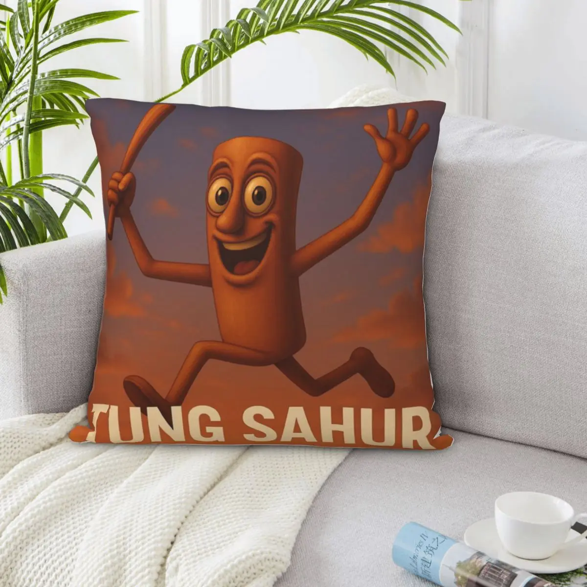 

Tung Tung Tung Sahur 002801 Домашний декор Домашнее украшение Предметы домашнего декора Dakimakura Наволочка Наволочка