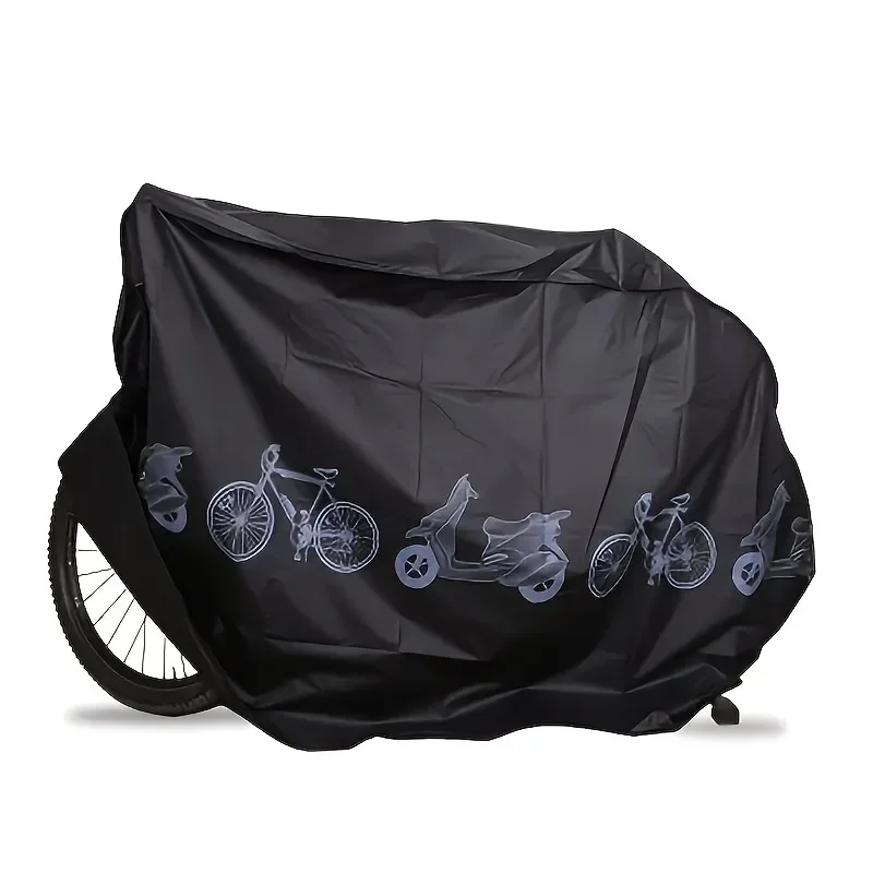

2pcs Outdoor Bicycle Storage Waterproof Bicycle Cover UV Resistant Nylon Material Dustproof, Can Accommodate Up To Two Bicycles