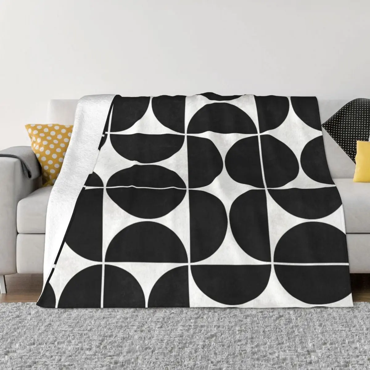 

Mid-Century Modern Pattern No3 - Black Anime Bed Blanket Blankets & Throws Home And Decoration Throw Blanket