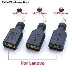 1piece For Lenovo Square Mouth Female To Round Mouth DC4.0*1.7/4.8*1.7/5.5*2.5mm Male Laptop Power Adapter