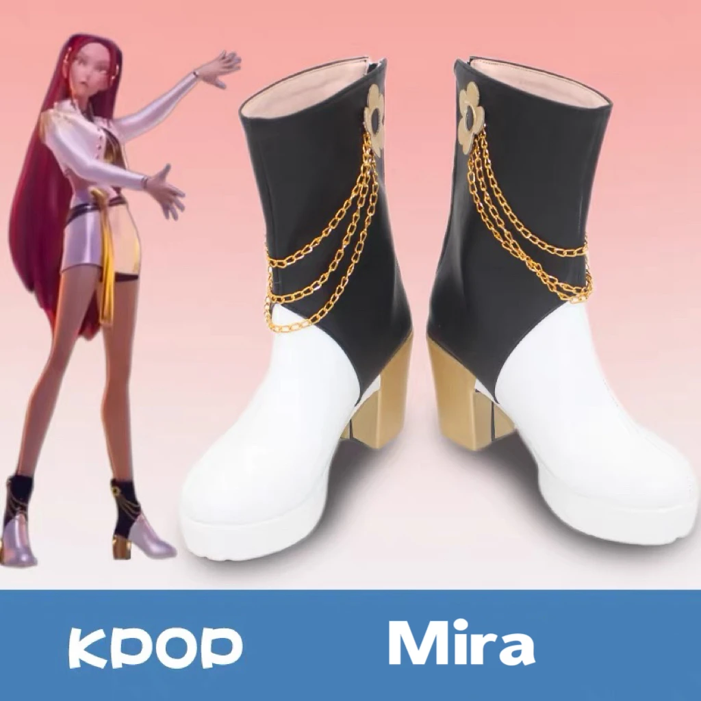 Buty Cosplay Hot Girls Rumi Zoey Mira 2025 Czarne Złote KPop Demon Hunters dla Dzieci i Dorosłych
