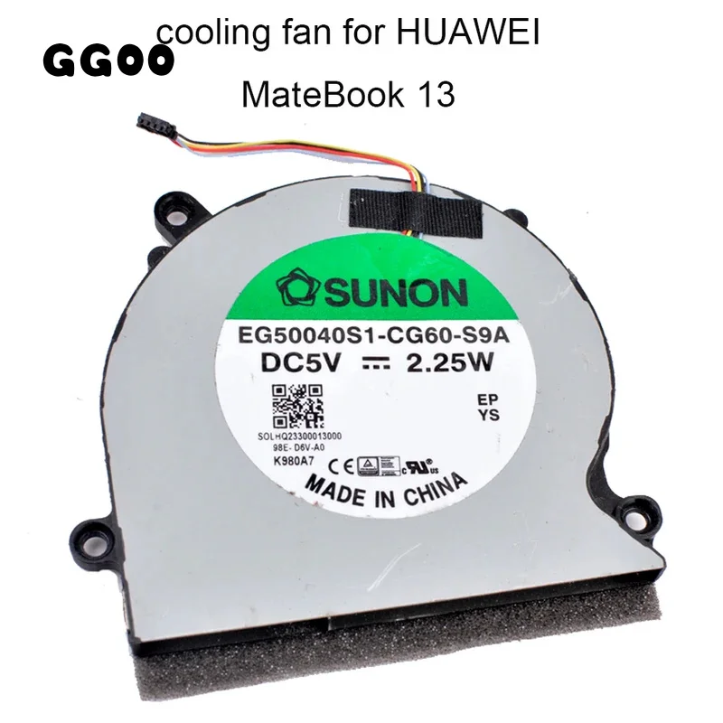 EG50040S1 CG60 S9A Computer Fans For HuaWei Matebook 13 WRT-W19 W29 HN-W19R CPU Cooling Fan Cooler Radiator New SOLHQ23300013000