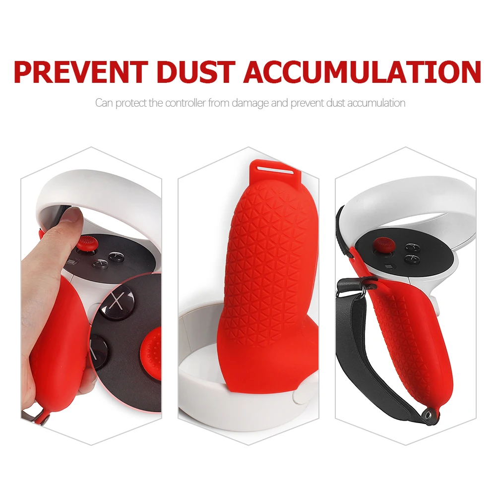 

Silicone H Cover for VR Touch Controller Anti Slip Sweat Proof Protective Sleeve With Adjustable Strap Protective Sleeve Gaming