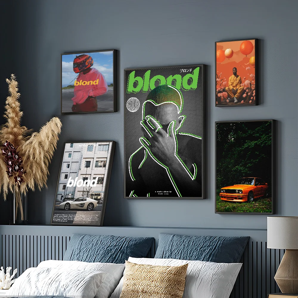 

Blond F-Frank O-Ocean Self-adhesive Art Poster Whitepaper Prints Posters Artwork Aesthetic Art Wall Painting