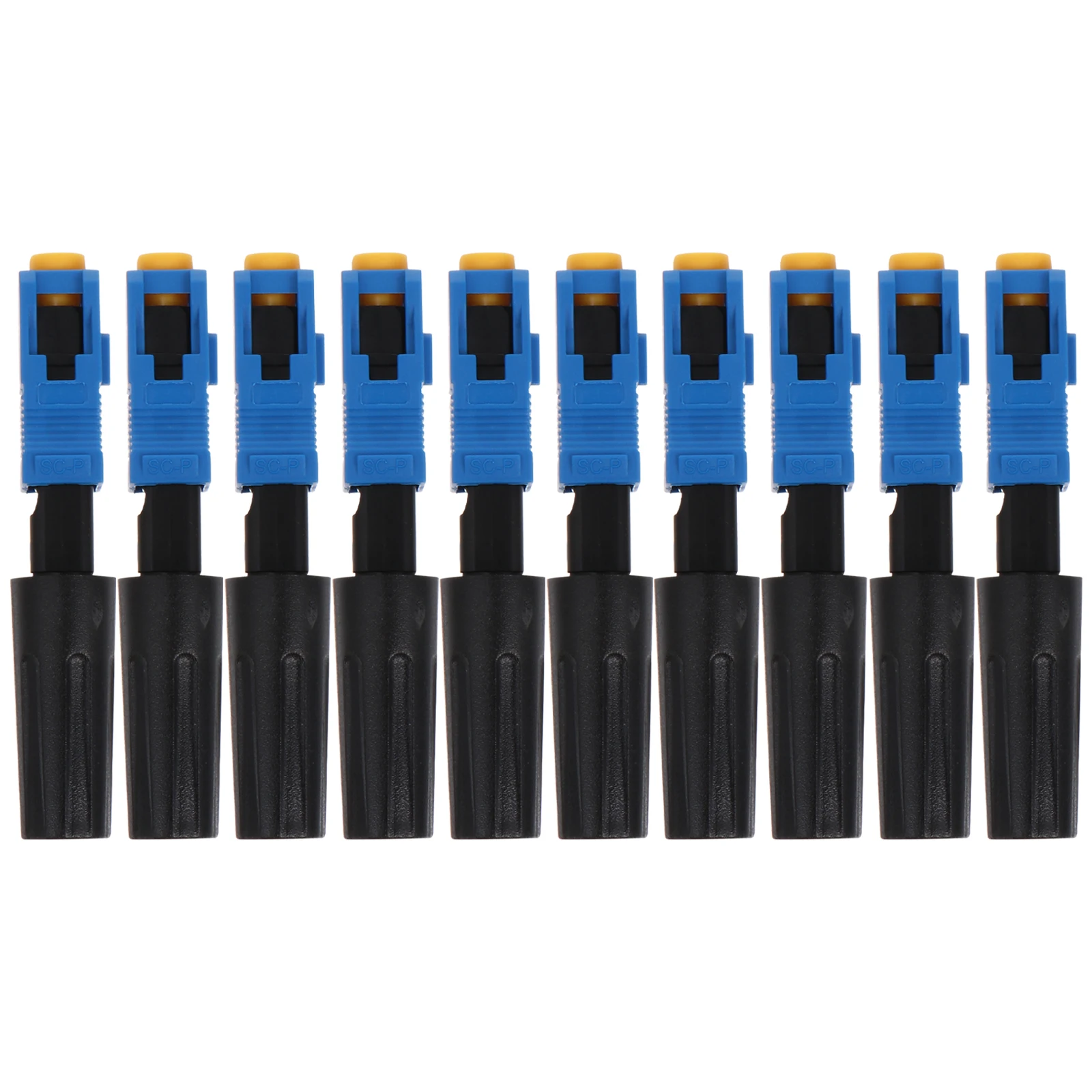 

10pcs Optical Fiber Quick Connector Durable Plastic Single Mode Crimp Termination High Precision Low Loss Reliable Field