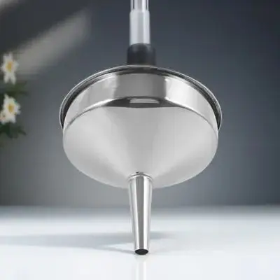 

Heavy Duty Stainless Steel Large Diameter Funnel Industrial Grade Wide Mouth Engine Oil Automotive Fueling Fluid Transfer Funnel