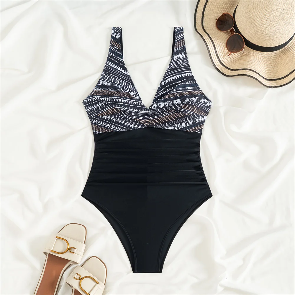 

Винтажный принт бикини с открытой спиной и полыми повязками купальник пуш-ап твист лоскутное монокини женские купальники пляжный наряд купальные костюмы