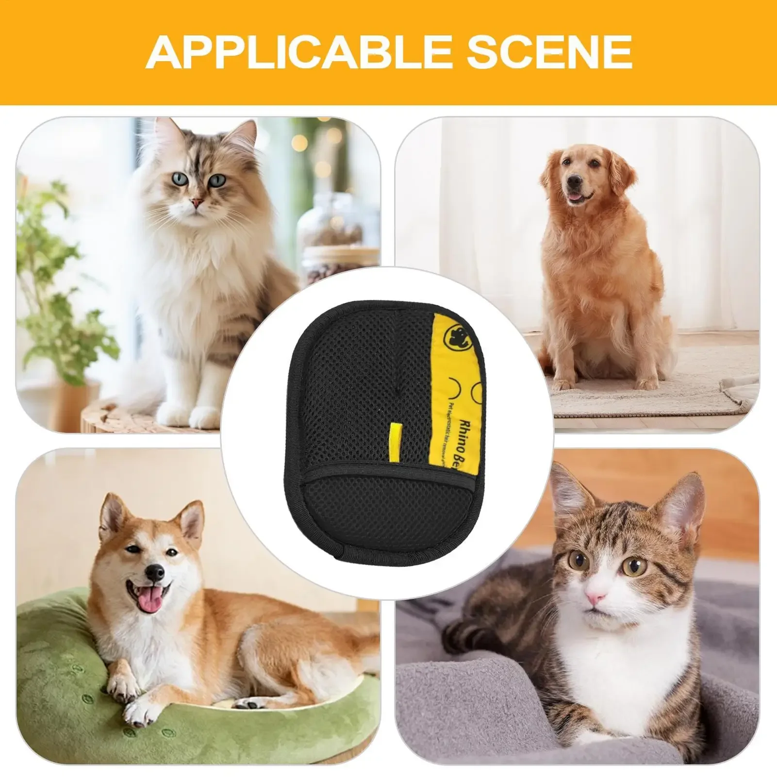 Pet Grooming Hair Remover Glove 8