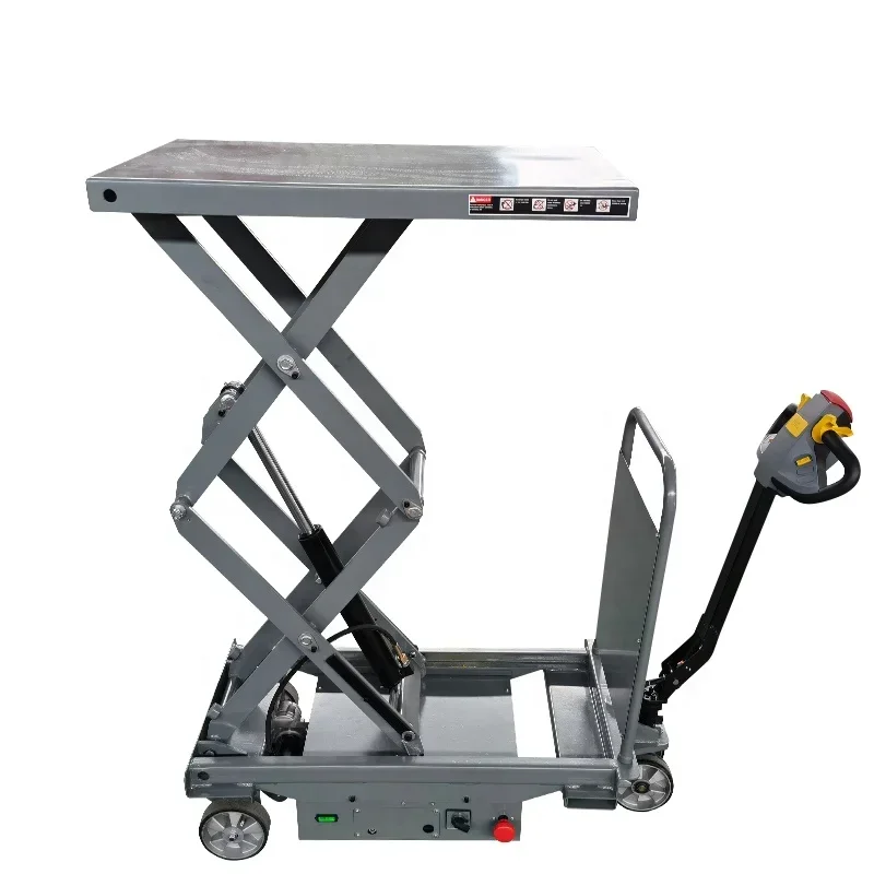 Electric Mobile Lift Table Easy to Move and Control Portable Mobile Platform Use Indoor or Outdoor Turntable Lift Table