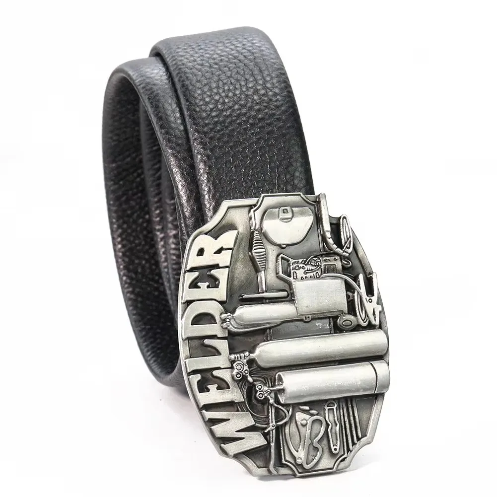 Schweißer-Gürtelschnalle aus Zinklegierung, Western-Cowboy-Vintage-Stil, lässiger Metallverschluss, Herren-Jeans-Zubehör, passend für 4 cm breite Gürtel – Detail 6