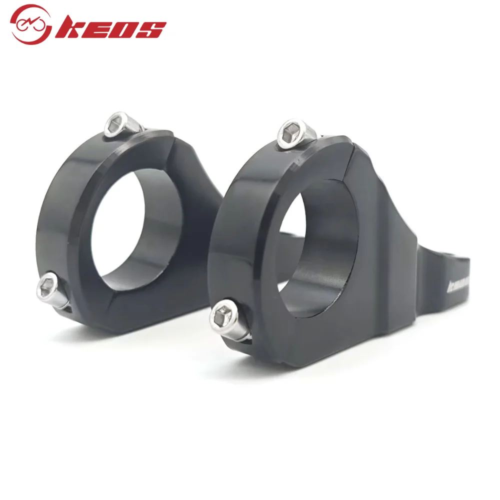 KEOS جبل الجذعية المباشرة لشوكة التاج المزدوج 31.8 مللي متر المشبك عالي اللمعان أسود عالي القوة سبائك الألومنيوم مقود الدراجة الجبلية/E-الدراجة #6