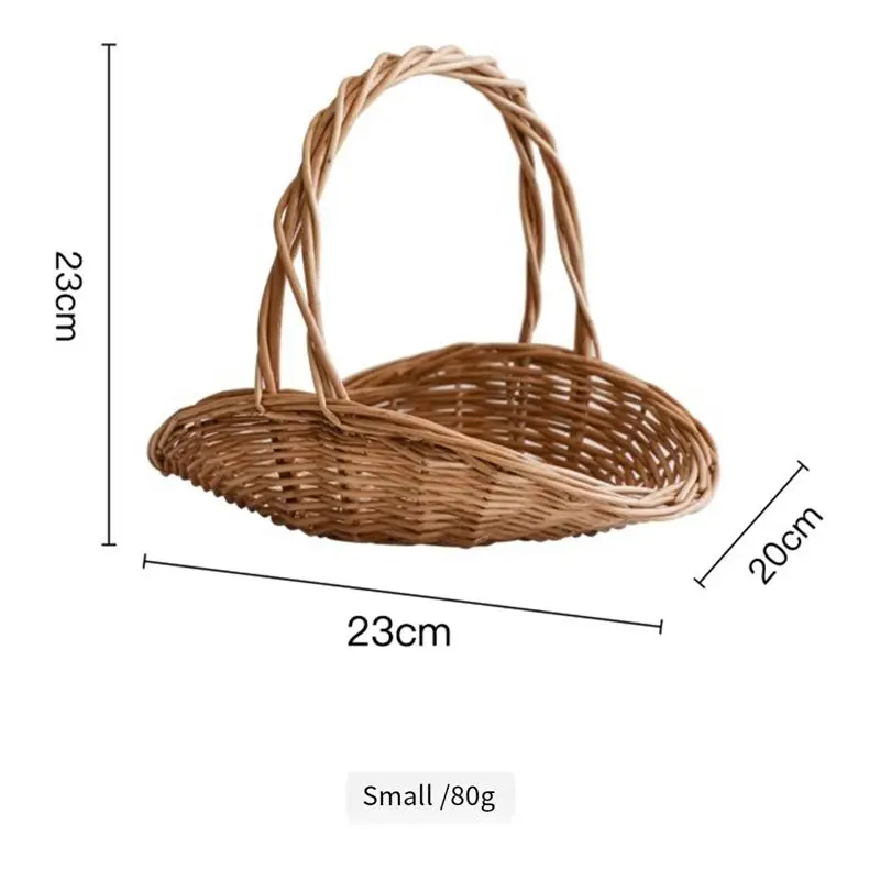 B62B-Picnic Basket Easter Candy Basket Wedding Flower Girl Baskets Fast Food Basket Woven Pantry Organizer Durable Easy To Use
