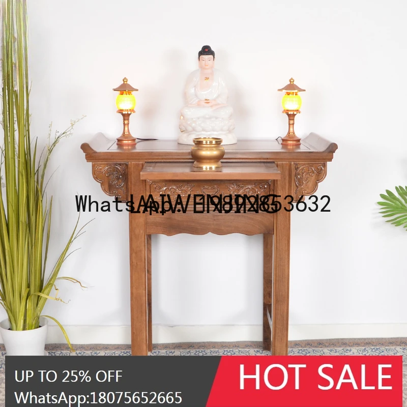 LYY  Household Shrine Offering Table God of Wealth Cabinet Guanyin Bodhisattva God Statue Table