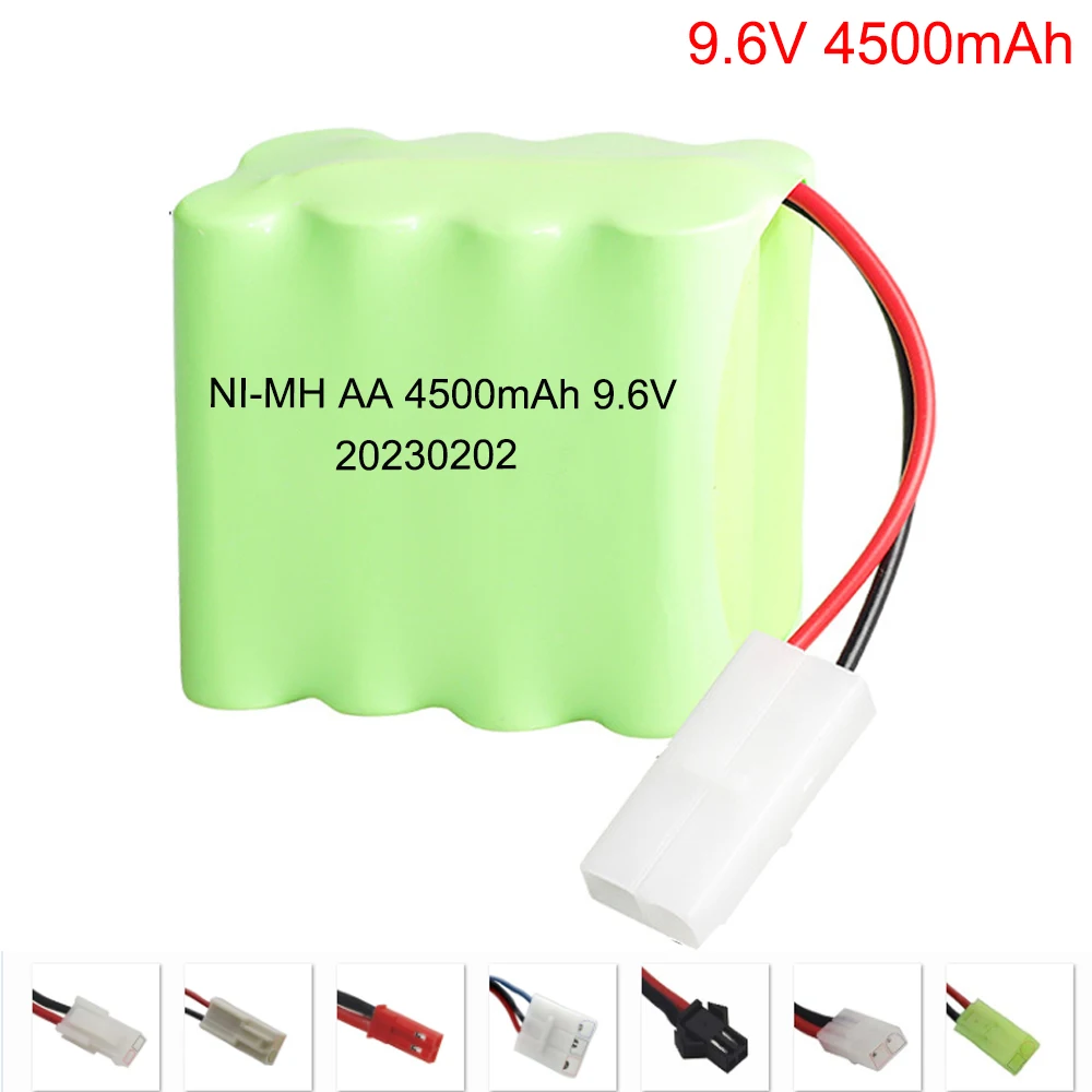 X Model Ni-MH 9.6V 4500mah NI-MH Battery  For Rc toys Car Tank Train Robot Boat Gun toys parts AA 9.6v Rechargeable Battery Pack