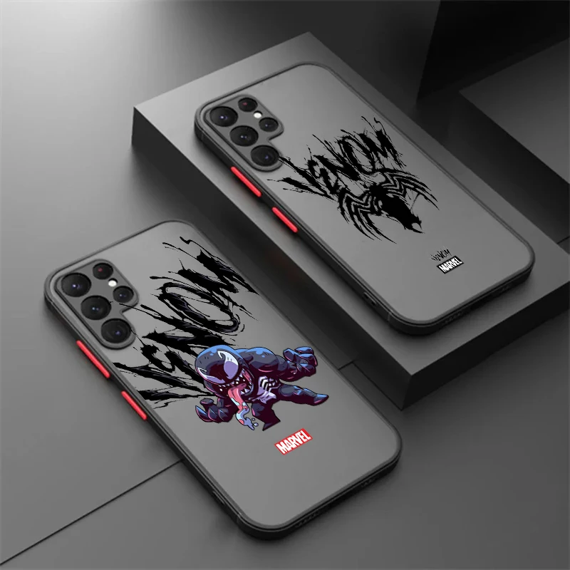 

Marvel Venom Anime Cool Frosted Translucent For Samsung Note 20 A35 A03 A54 A31 A22 A34 A14 A24 A04 A55 5G Back Phone Case