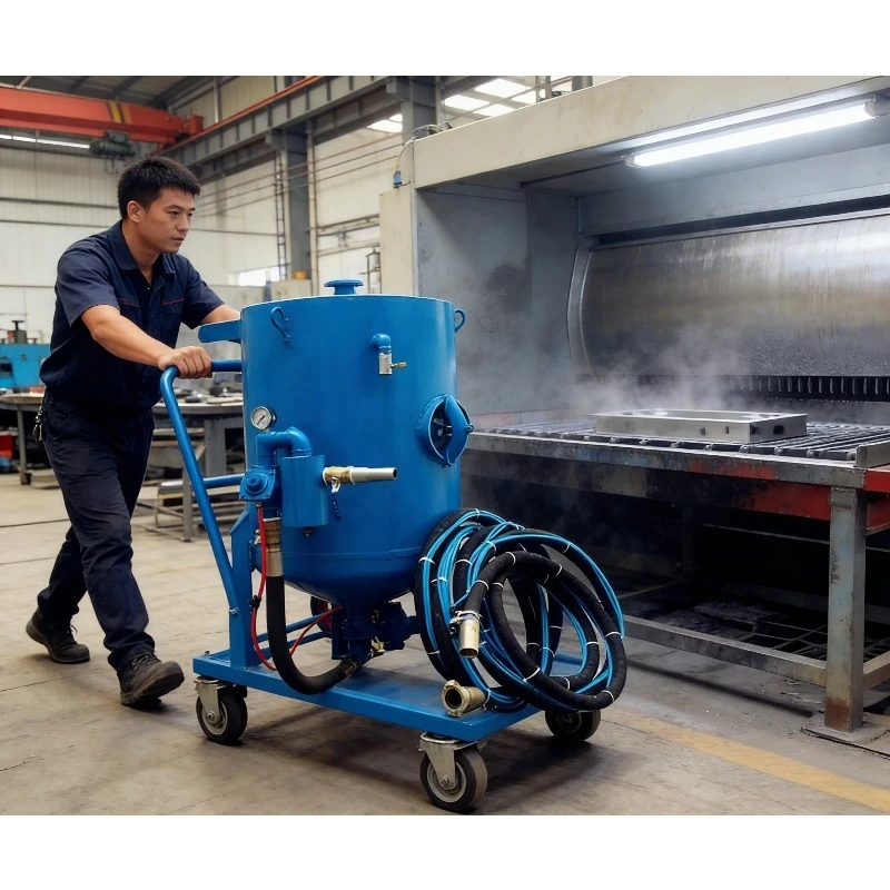 

Heavy Duty Industrial Sandblasting Pot High Pressure Portable Rust Removal Tank Durable for Metal Surface Cleaning