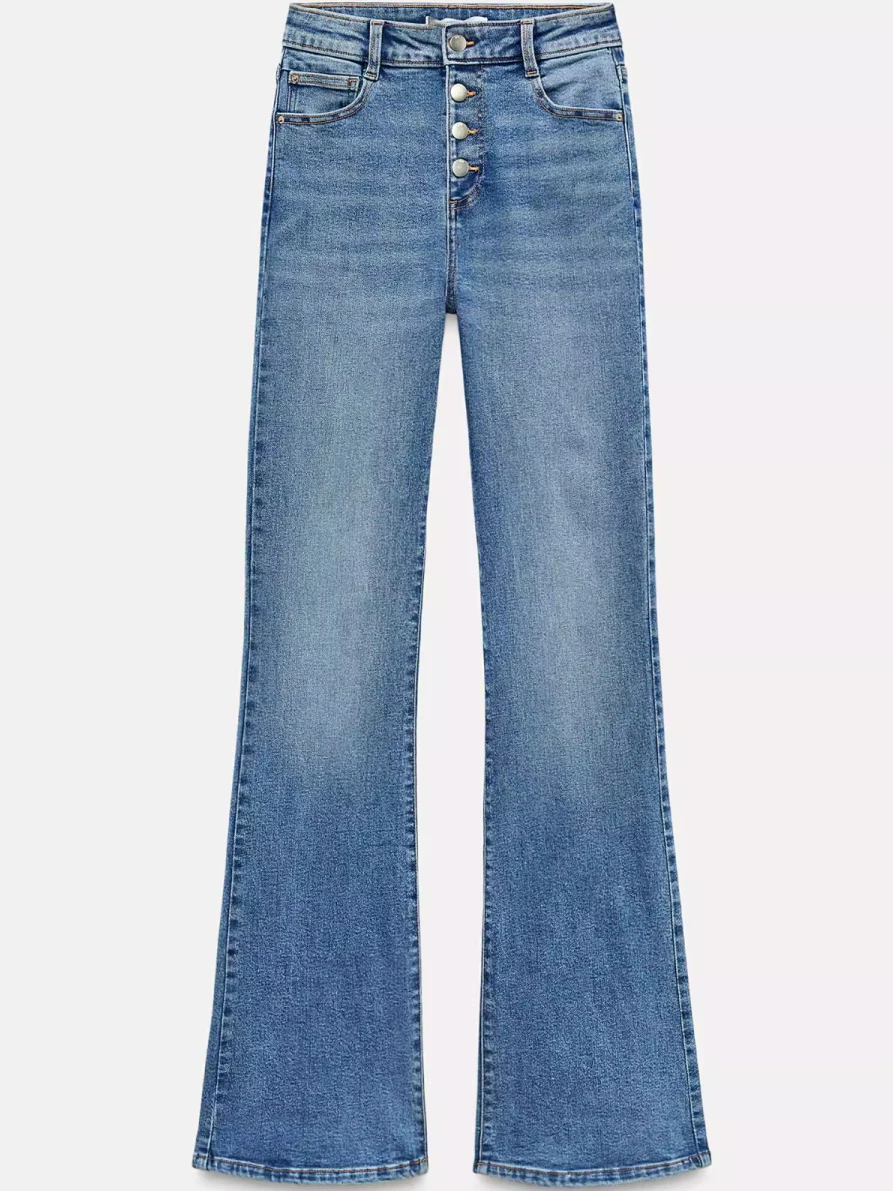 

Spring Summer 2025 New Street Sle High Waist Bell Bot Jeans Long Pants Women's Faionable Leg Lengthening Hot Girl Jeans