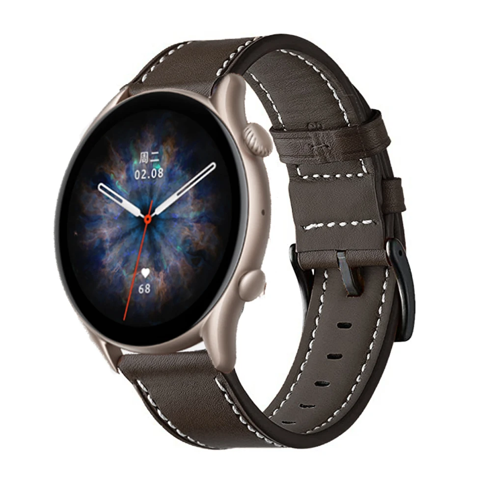 Leather Strap for Amazfit GTR 4 Smartwatch