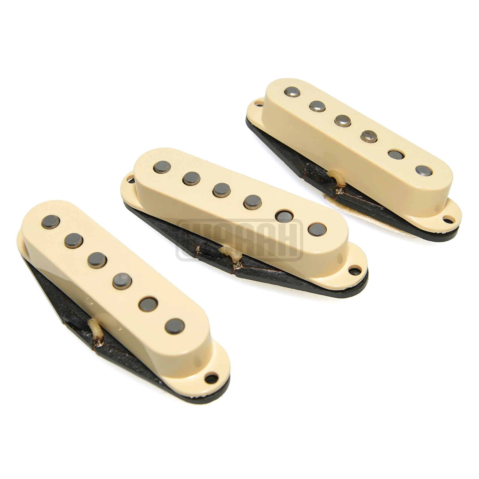 WAAH Alnico 2 Vintage Style Fat '60s ST Single Coil Formvar Wire(HFV) Staggered Pole Electric Guitar Pickup Set Captadores WAAH view 4