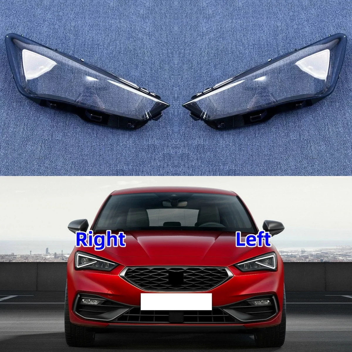 

For Seat Leon 2020 2021 2022 2023 Front Headlamp Shade Transparent Lampshade Lamp Shell Masks Headlight Cover Lens
