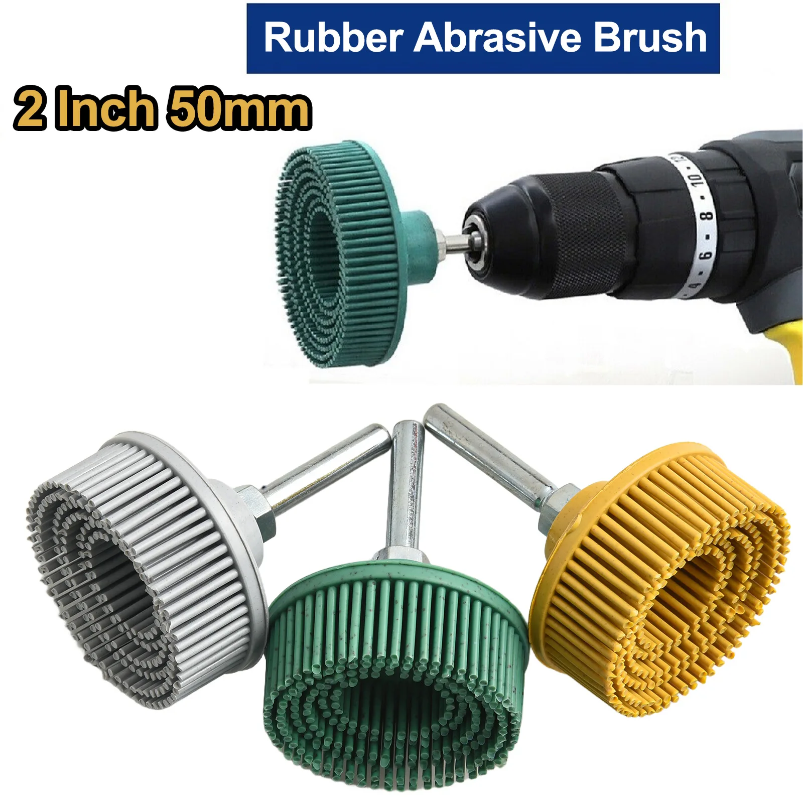 

2 Inch Emery Disc Brush Emery Rubber Disc 2 Inch Polishing Disc Set Abrasive Brush For Cleaning Tools Detailing