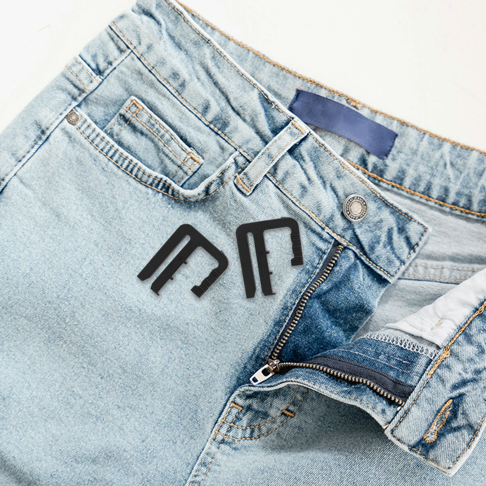 

4 Pcs Waist Adjustment Buckle Jean Clips to Tighten Pant Tightener Adjuster up Woman
