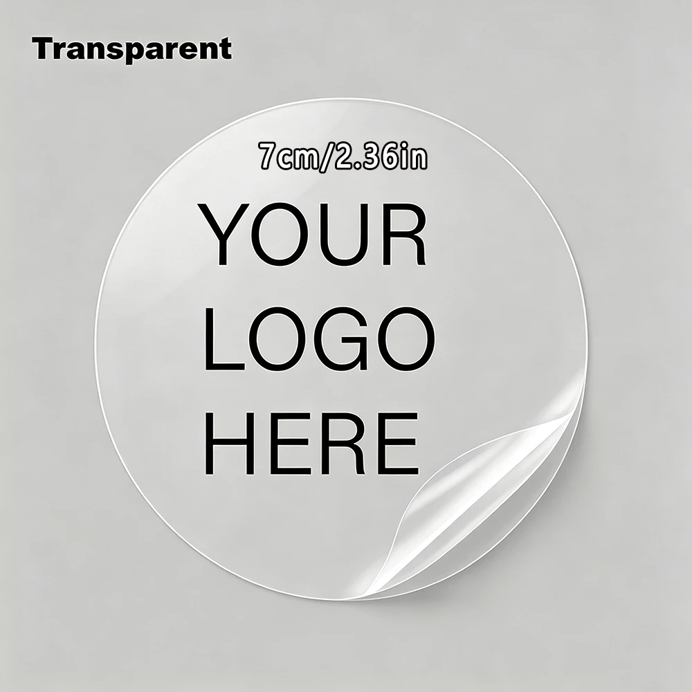 8Pcs Personalized Transparent Round Stickers - Tailored Designs for Graduation Parties, Business Anniversaries & Gift Wrapping