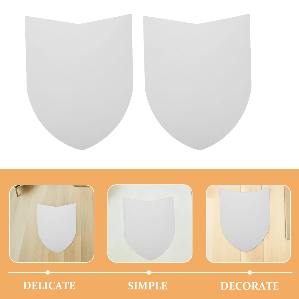 15 Peças de Escudos de Papel Não Pintados: Escudos de Papel DIY para Crianças, Projetos Criativos de Artesanato, Decorações para Festas de Aniversário e Brincadeiras Divertidas