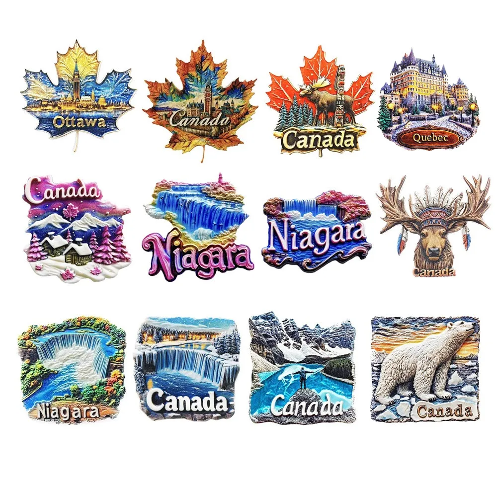 North America Canada Niagara Resin 3D Fridge Magnets Tourism Souvenir Refrigerator Sticker Handicraft Gift Decoration Articles