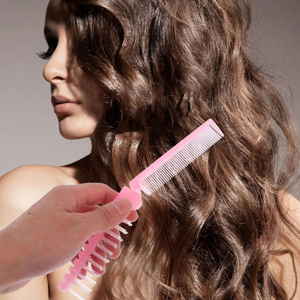 6 قطع من فرشاة الشعر القابلة للطي المضادة للكهرباء الساكنة، حجم السفر، مشط صغير مدمج للنساء، فرشاة تصفيف الشعر قابلة للطي
