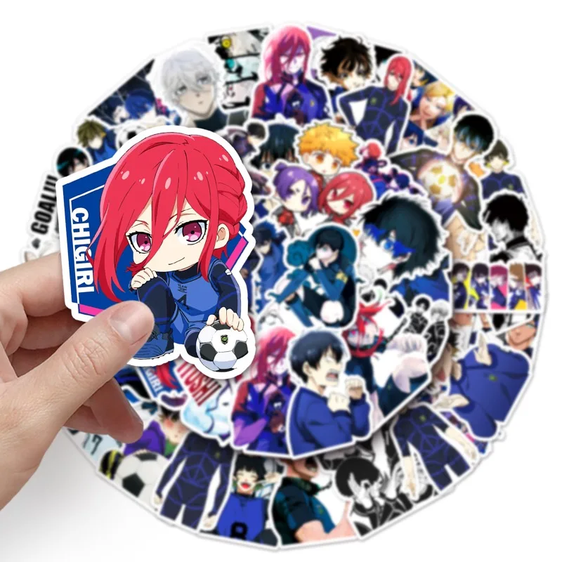 Pegatina de Anime japonés impermeable, adhesivo decorativo para taza de agua, Maleta de ordenador portátil, monopatín de escritorio, nevera, 50 piezas