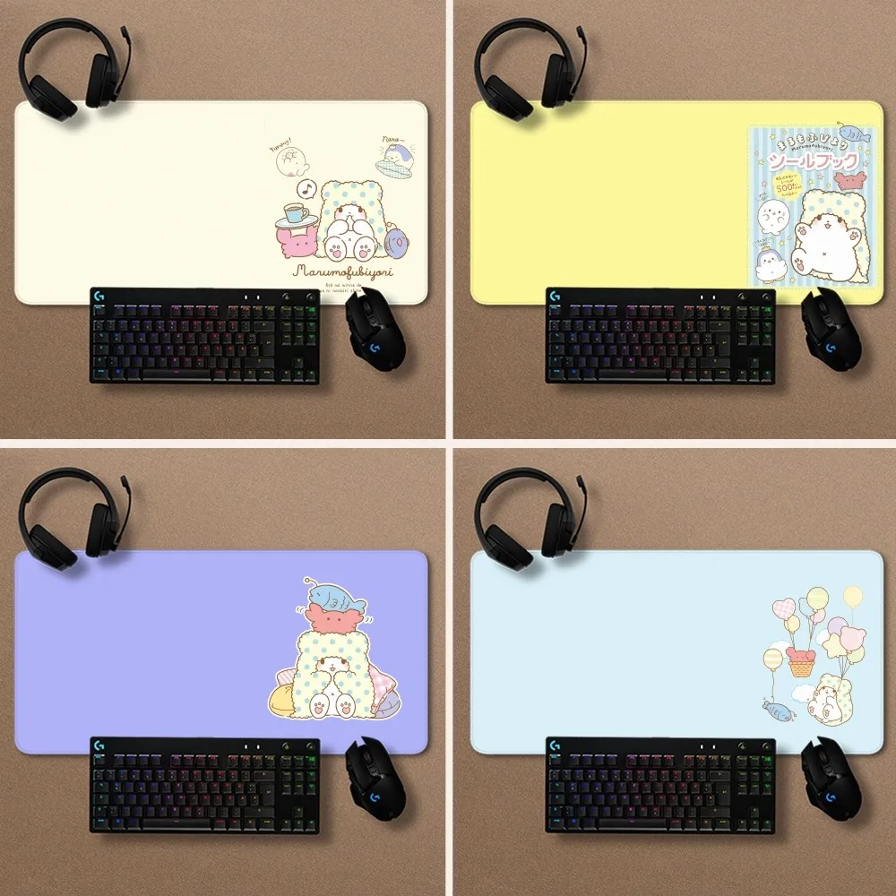 MINISO Sanrio Marumofubiyori Moppus Mousepad Non-slip Lockedge Office Student Gaming Thickened Large Writing Pad Cushion