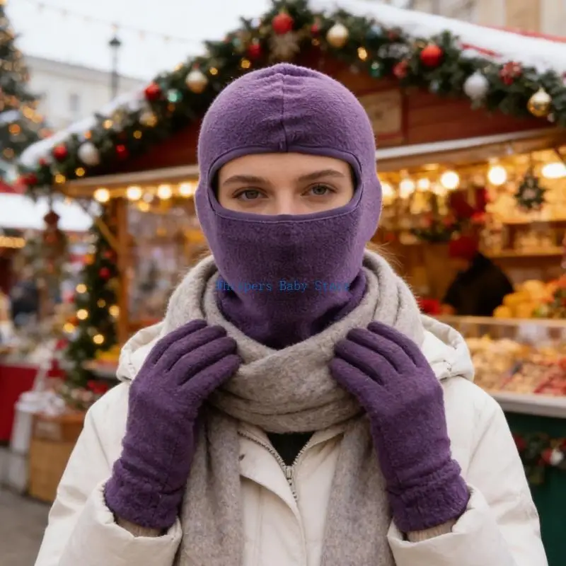 U90E Fleece Balaclava With Single Hole Design Full Face Head Cover for Heat Retention