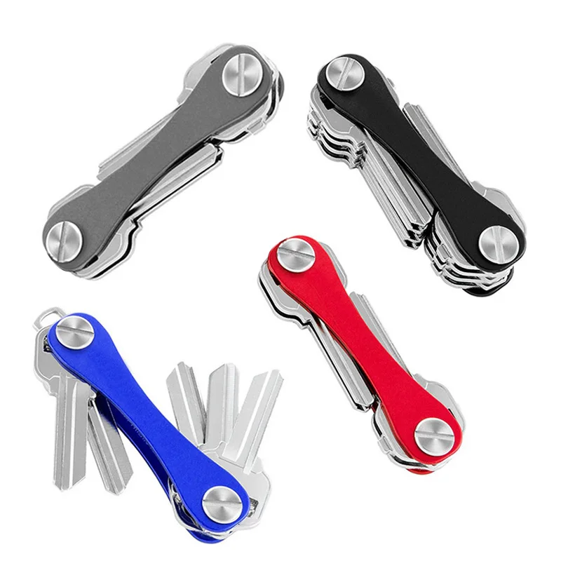 Smart Keychain Mini Keychain Aluminum Alloy Key Clip Metal Key Organizer Key Chain Key Receiver Storage Box