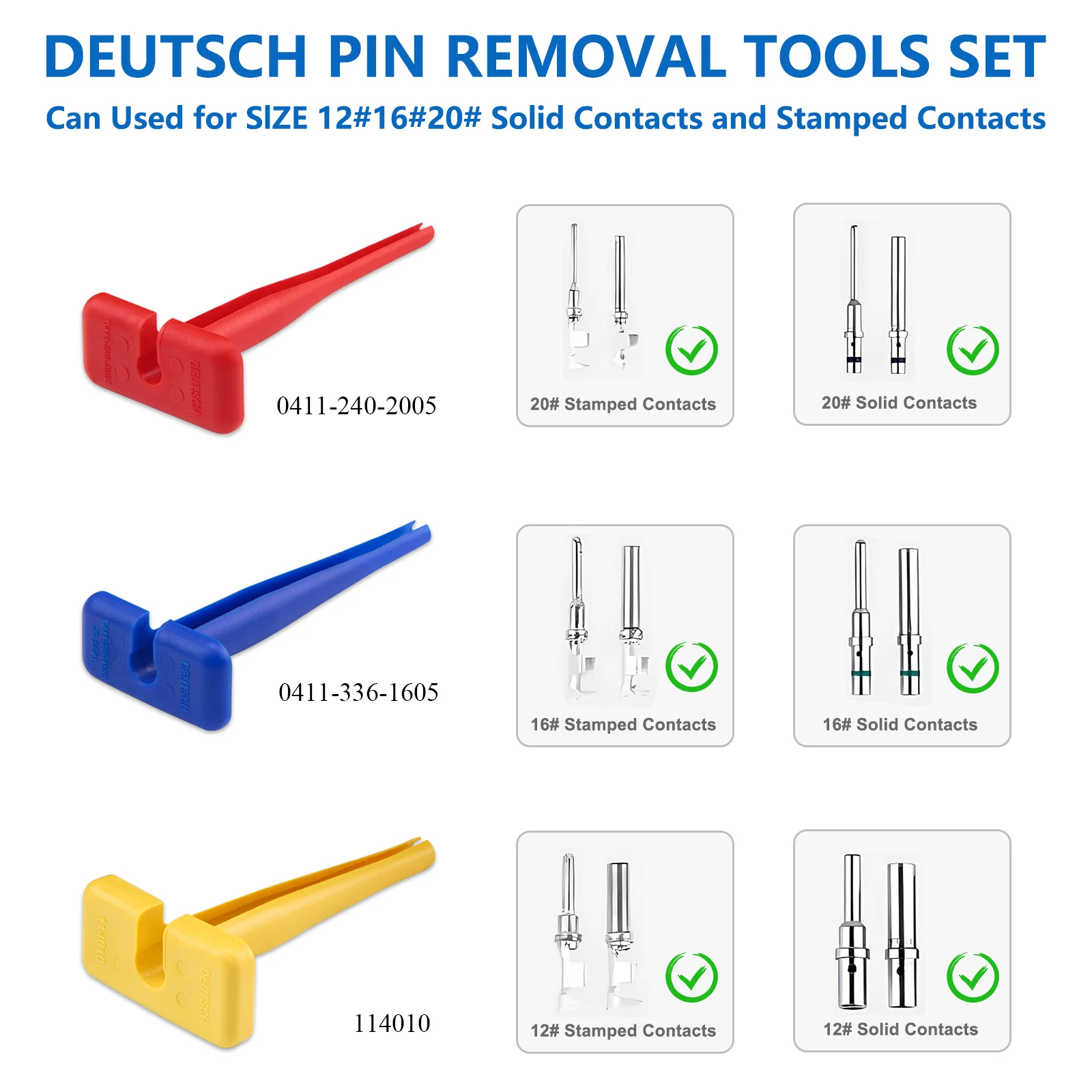 3pcs TE DT DTP DTM round Terminal Removal Tool Aviation plug rectangular connector removal tool Connector Pin Extractor Tools