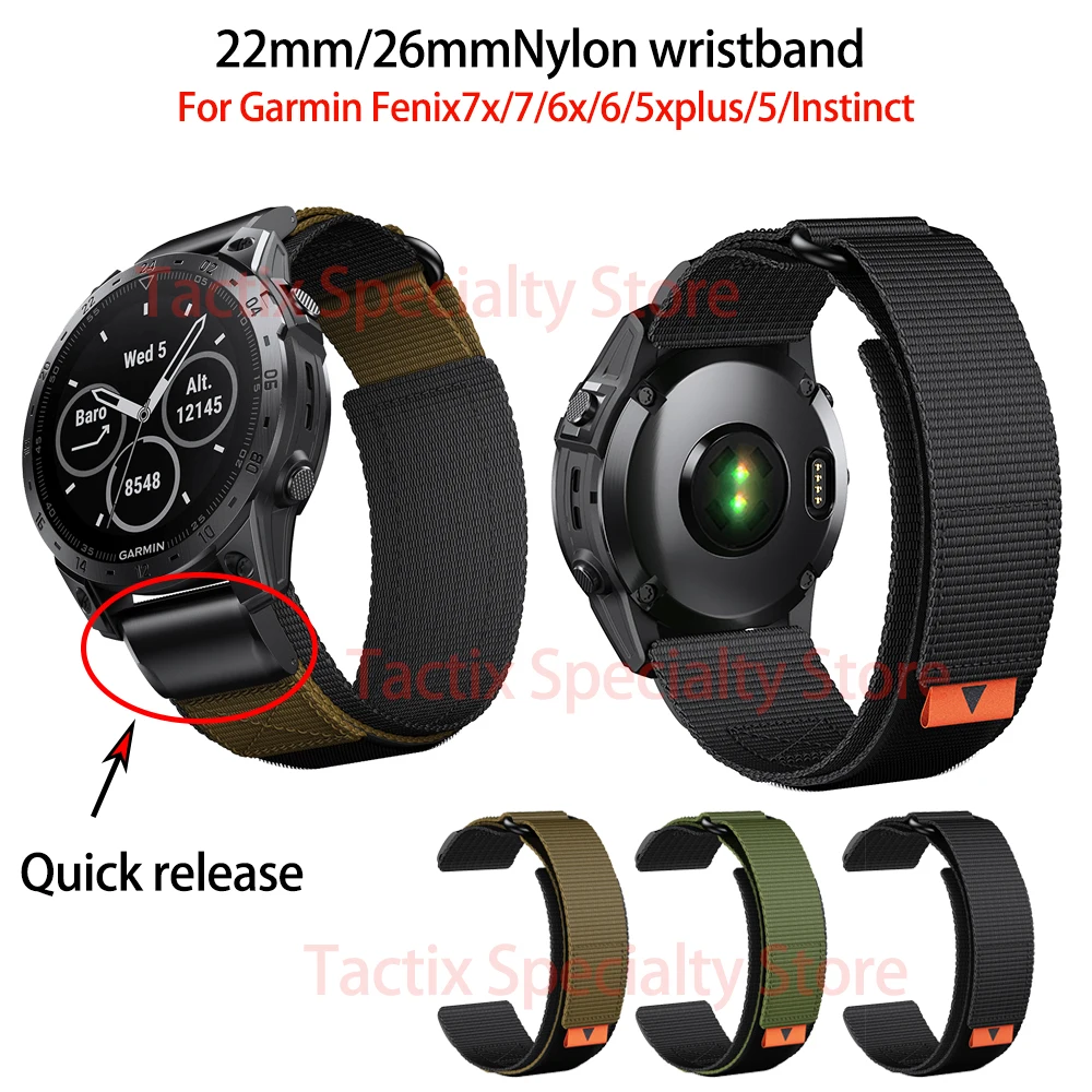 Quick Fit 22mm 26mm Strap for Garmin, for Fenix 5 Fenix 6 Fenix 7, for Forerunner 965 955 935, for Garmin S60|S62 | Instinct 2X