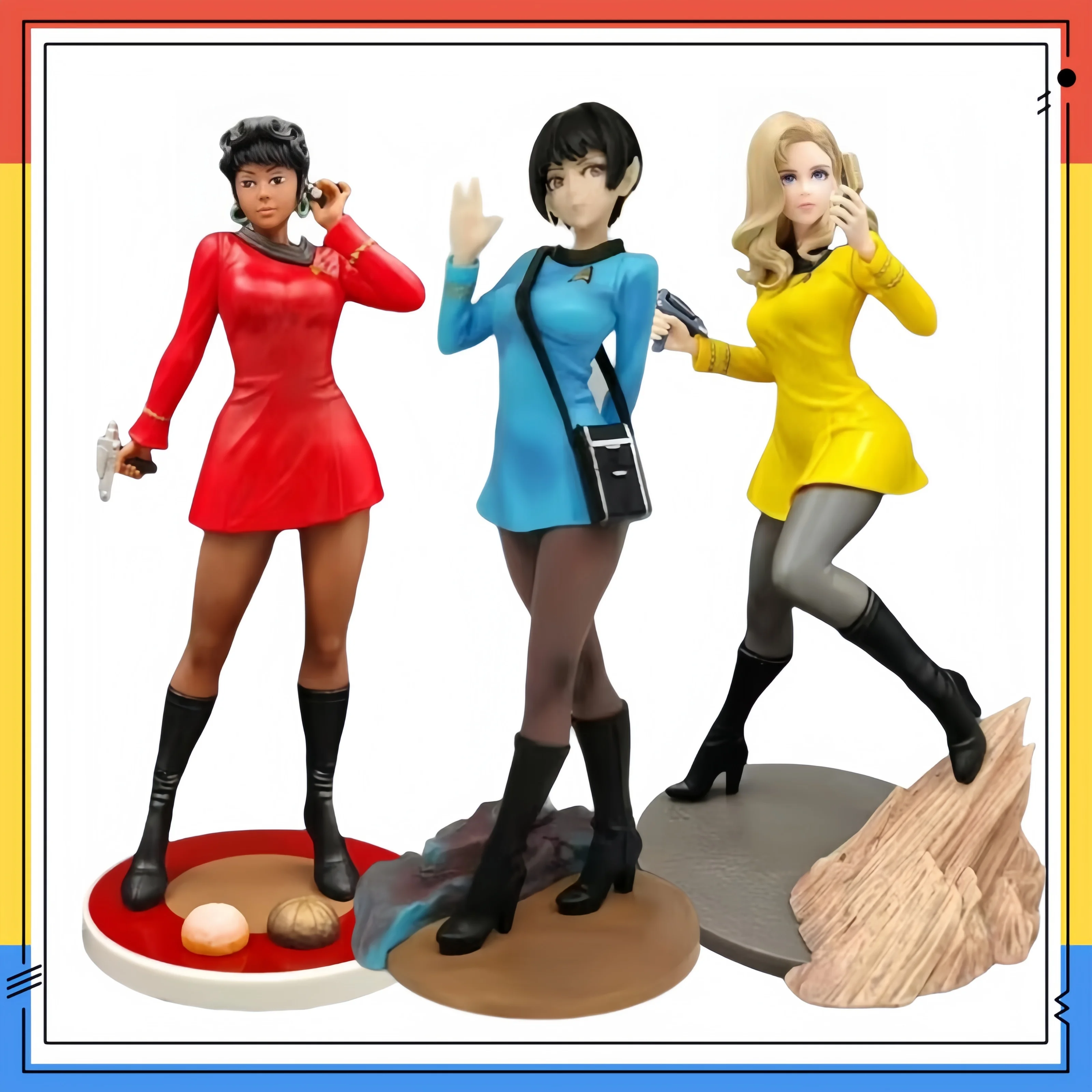 

Новая аниме Star Trek Commander Figure- Vulcan Medical Officer Uhura Communications Officer Standing Model Doll Коллекционная игрушка