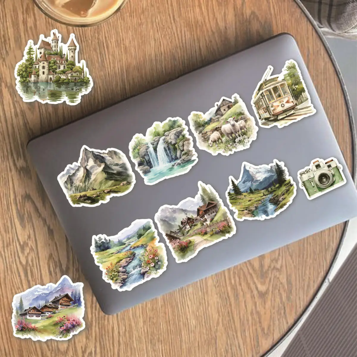 30pcs Retro Romantic Classic Switzerland Landmark Architecture Zurich Creative PET Waterproof DIY Stationery Decoration Stickers