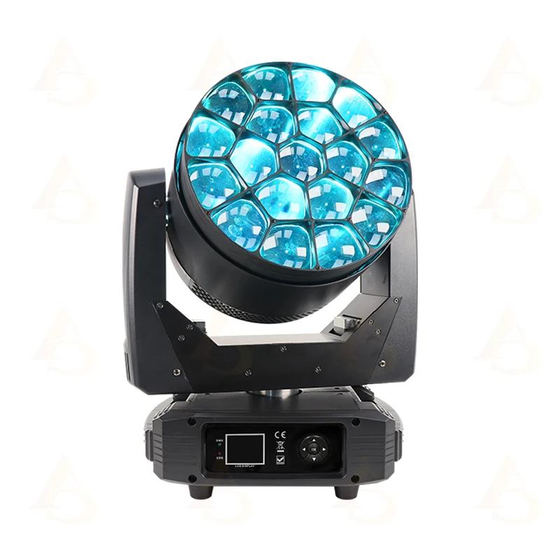 19x40W RGBW Zoom Moving Head LED Beam+Wash Big Bees Eyes Lighting DJ Disco Christmas Lights Audience
