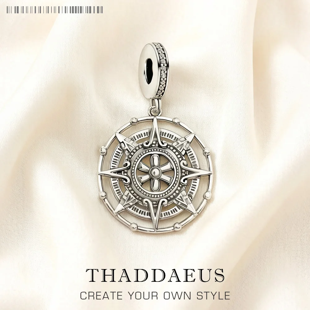 Maya Calendar Dangle Charm Pendants For Women Men Trendy 925 Sterling Silver Jewelry